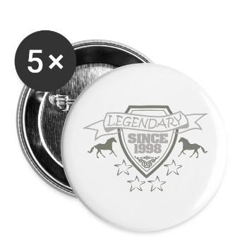 Horse 1998 - Buttons small 1''/25 mm (5-pack) - white - Front