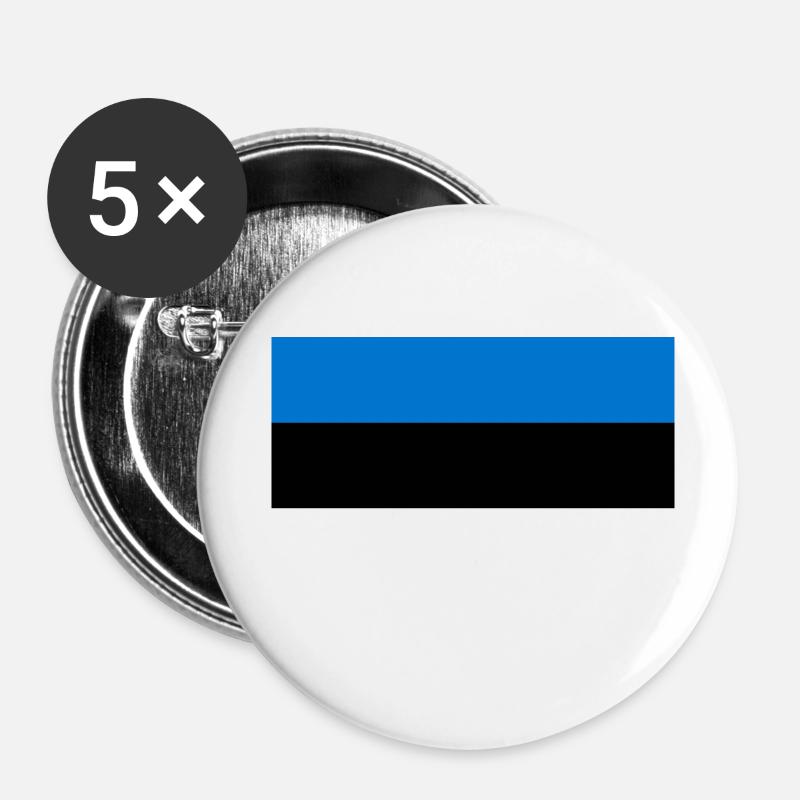 Estonia - Buttons small 1''/25 mm (5-pack) - white
