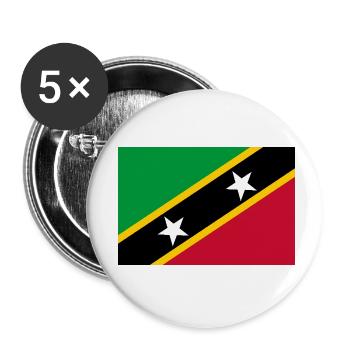 Saint Kitts and Nevis - Buttons small 1''/25 mm (5-pack) - white - Front