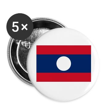 Laos - Buttons klein 25 mm (5er Pack) - Weiß - Vorne