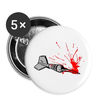 Dart Shot - Buttons small 1''/25 mm (5-pack) - white - Front