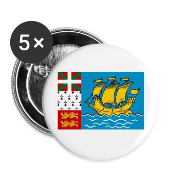 Flagge von Saint-Pierre und Miquelon - Buttons klein 25 mm (5er Pack) - Weiß - Vorne