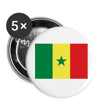 Sénégal - Lot de 5 petits badges (25 mm) - blanc - Devant