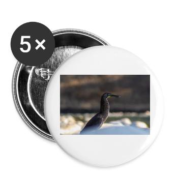 Der Reiher - Buttons klein 25 mm (5er Pack) - Weiß - Vorne