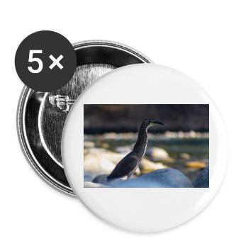 Der Reiher - Buttons klein 25 mm (5er Pack) - Weiß - Vorne