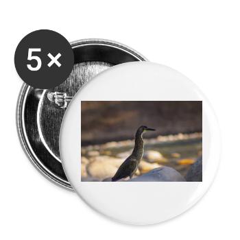 Der Reiher - Buttons klein 25 mm (5er Pack) - Weiß - Vorne