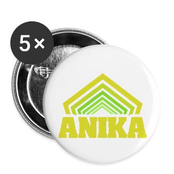 Anika - Buttons klein 25 mm (5er Pack) - Weiß - Vorne