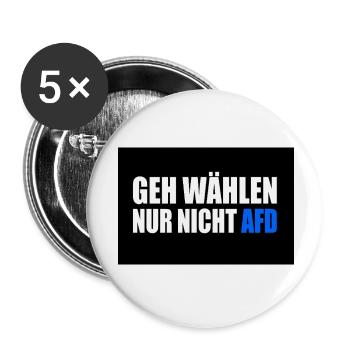 Afd - Buttons klein 25 mm (5er Pack) - Weiß - Vorne