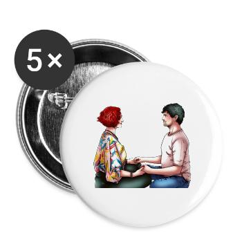 Augenblick - Buttons klein 25 mm (5er Pack) - Weiß - Vorne