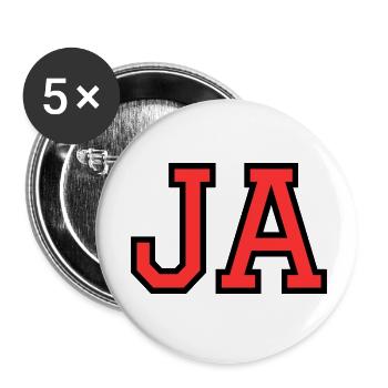 Ja - Buttons klein 25 mm (5er Pack) - Weiß - Vorne