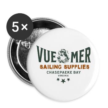 SEGELN MIT MEERBLICK Vorräte Chesapeake Bay - Buttons klein 25 mm (5er Pack) - Weiß - Vorne