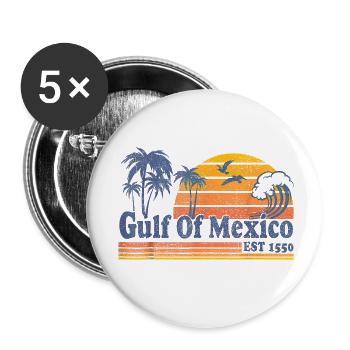 Gulf Of Mexico - Buttons small 1''/25 mm (5-pack) - white - Front