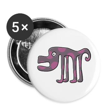75 1canutus - Buttons small 1''/25 mm (5-pack) - white - Front