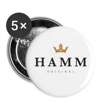 Hamm Original Family Logo - Buttons small 1''/25 mm (5-pack) - white - Front