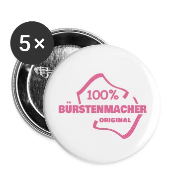 Occupation: Brushmaker - Buttons small 1''/25 mm (5-pack) - white - Front
