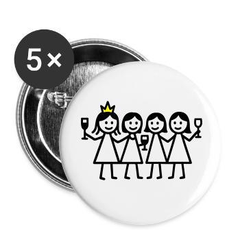 Hen Birthday - Buttons small 1''/25 mm (5-pack) - white - Front