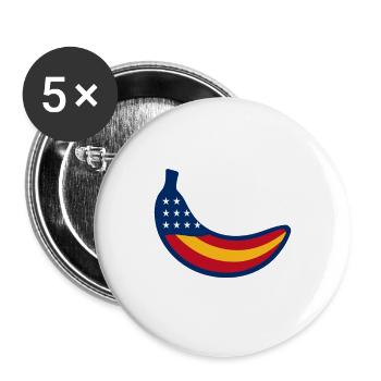 Bananamerica - Buttons klein 25 mm (5er Pack) - Weiß - Vorne