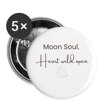 Moonsoul Magic - Moonsoul Vibes - Buttons klein 25 mm (5er Pack) - Weiß - Vorne