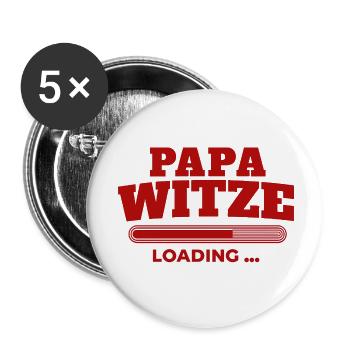 Barre de chargement PapaJokes - Lot de 5 petits badges (25 mm) - blanc - Devant
