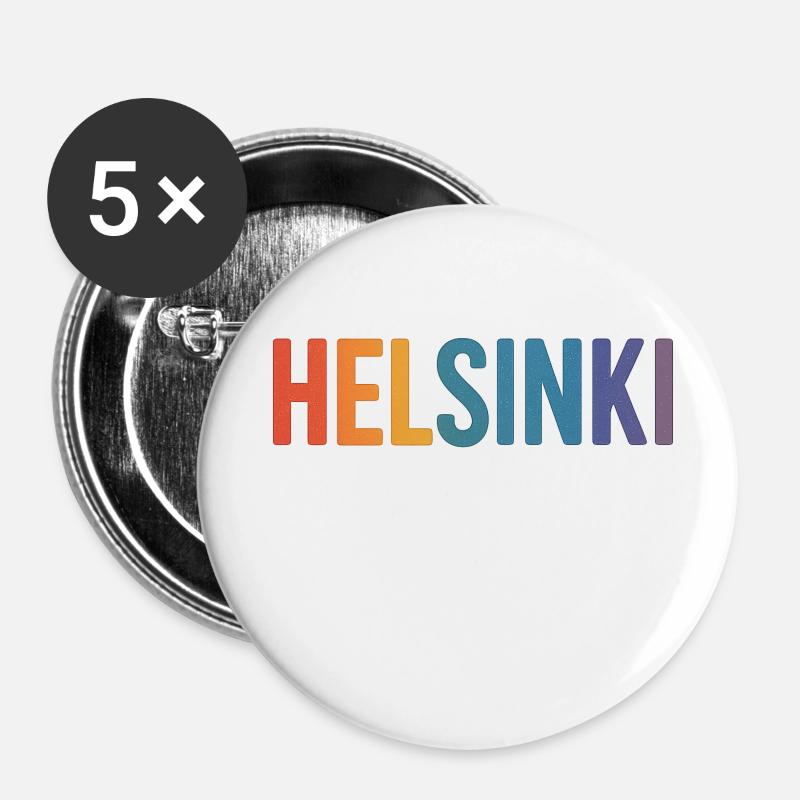 HELSINKI - Buttons small 1''/25 mm (5-pack) - white
