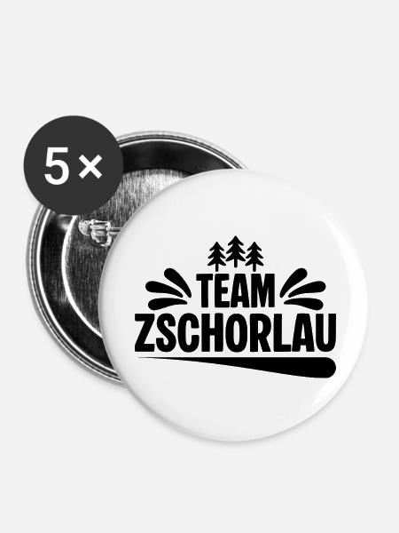 Team Zschorlau - Buttons klein 25 mm (5er Pack) - Weiß