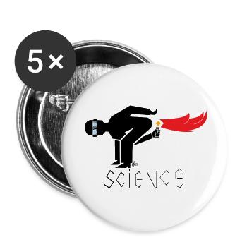 Science - Buttons small 1''/25 mm (5-pack) - white - Front