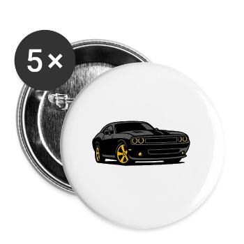 Night muscle with yellow rims - Buttons small 1''/25 mm (5-pack) - white - Front