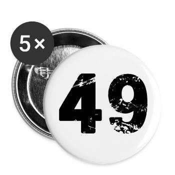 49 - Buttons klein 25 mm (5er Pack) - Weiß - Vorne