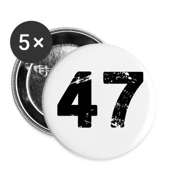 47 - Buttons klein 25 mm (5er Pack) - Weiß - Vorne