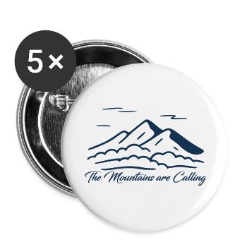 The mountains call me - Buttons small 1''/25 mm (5-pack) - white - Front