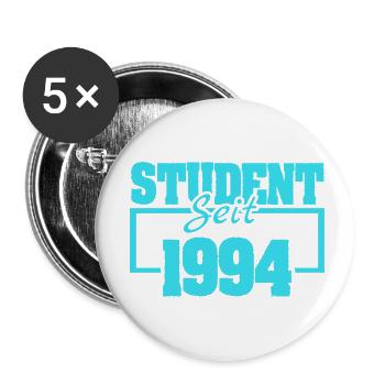 Student 1994 - Buttons klein 25 mm (5er Pack) - Weiß - Vorne