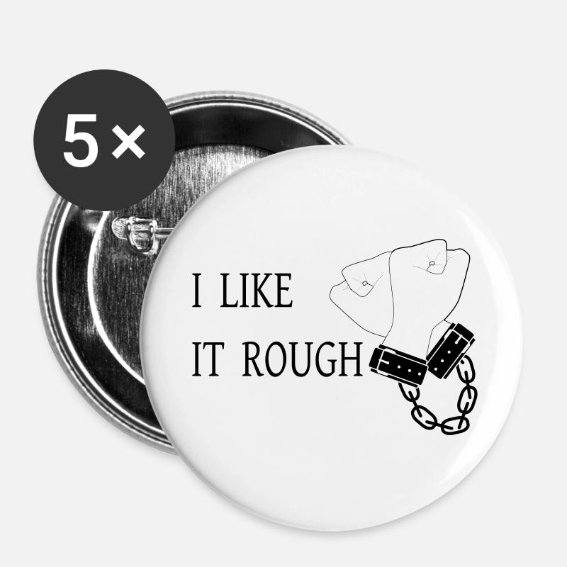 J’aime ça brut - Lot de 5 petits badges (25 mm) - blanc