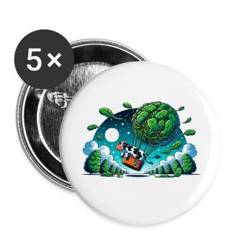 Leaf Lift Cow Voyage - Buttons small 1''/25 mm (5-pack) - white - Front