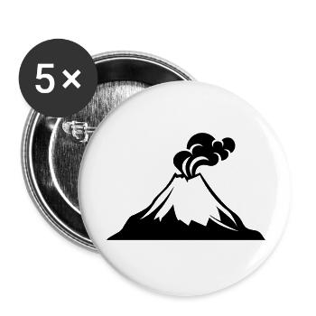 Vulkan - Buttons klein 25 mm (5er Pack) - Weiß - Vorne