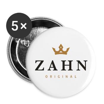 Logo original de la famille Tooth - Lot de 5 petits badges (25 mm) - blanc - Devant
