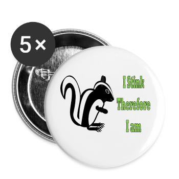 Humorvolle Skunk-Philosophie Zitat-Design - Buttons klein 25 mm (5er Pack) - Weiß - Vorne