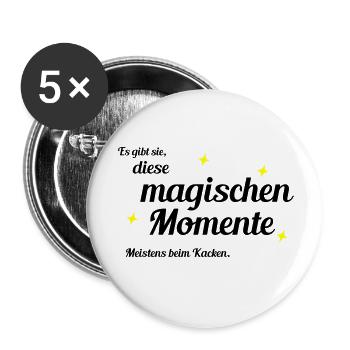 Magische Momente - Buttons klein 25 mm (5er Pack) - Weiß - Vorne