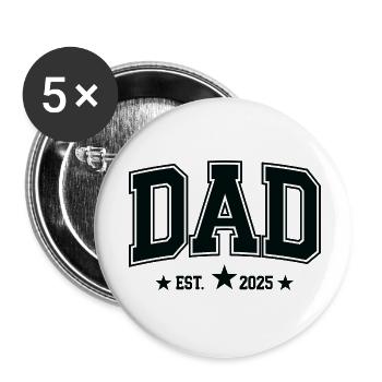 Patriotisches Design für einzigartigen Vater - Buttons klein 25 mm (5er Pack) - Weiß - Vorne