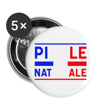 National Drinking Alley New Design - Buttons small 1''/25 mm (5-pack) - white - Front