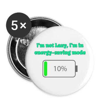 Energy saving mode: not lazy - Buttons small 1''/25 mm (5-pack) - white - Front