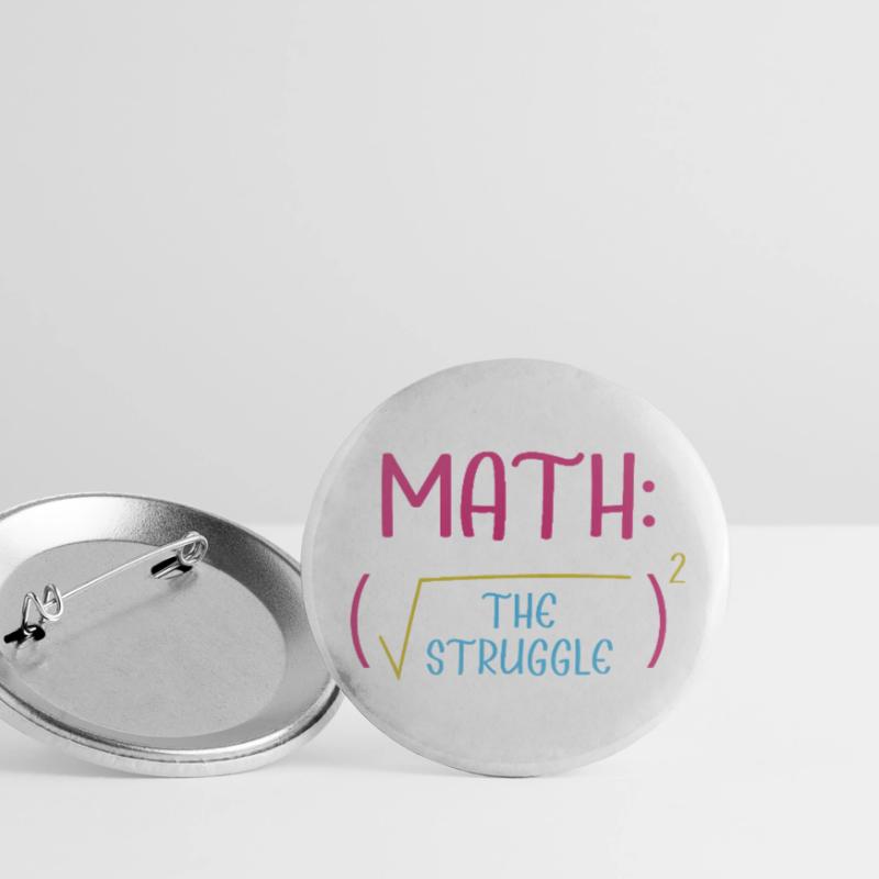 Math Math Math Professeur de mathématiques Mathématicien Lot de 5 petits badges (25 mm)