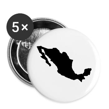 Mexique - Lot de 5 petits badges (25 mm) - blanc - Devant