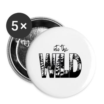 Dans la nature - Lot de 5 petits badges (25 mm) - blanc - Devant