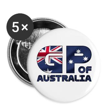 australia_gp - Buttons klein 25 mm (5er Pack) - Weiß - Vorne