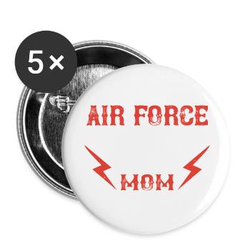 Air Force Mom - Buttons small 1''/25 mm (5-pack) - white - Front