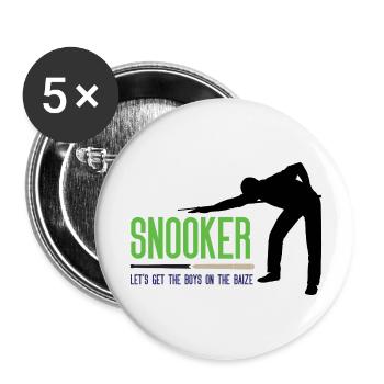 Snooker - Let's get the.boys on the baize - Buttons small 1''/25 mm (5-pack) - white - Front