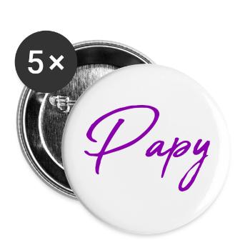 OPA. PAPA. VATERTAG. FROHER VATERTAG - Buttons klein 25 mm (5er Pack) - Weiß - Vorne