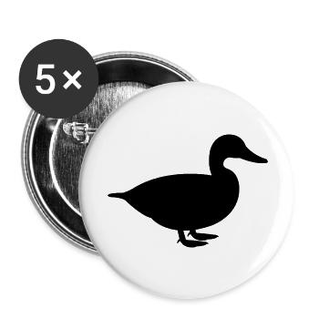 Duck - Buttons small 1''/25 mm (5-pack) - white - Front