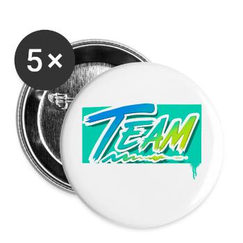 Équipe - Lot de 5 petits badges (25 mm) - blanc - Devant