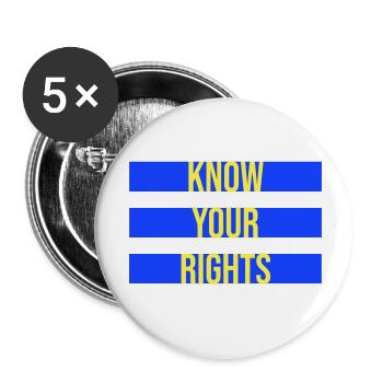 Know Your Rights Activism Justice Freedom - Buttons small 1''/25 mm (5-pack) - white - Front